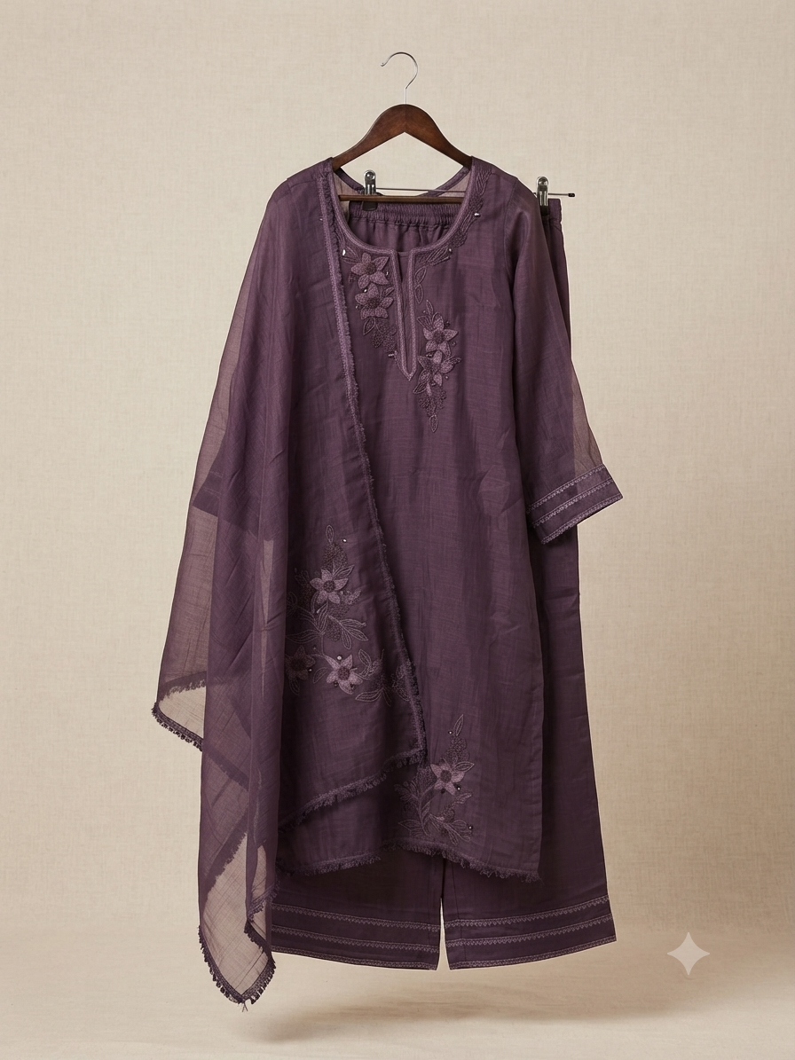 Purple Farshi Salwar Suit