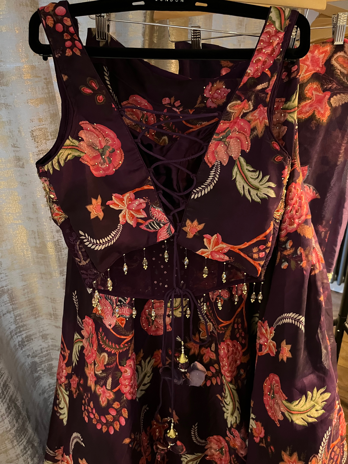Purple Corset Lengha