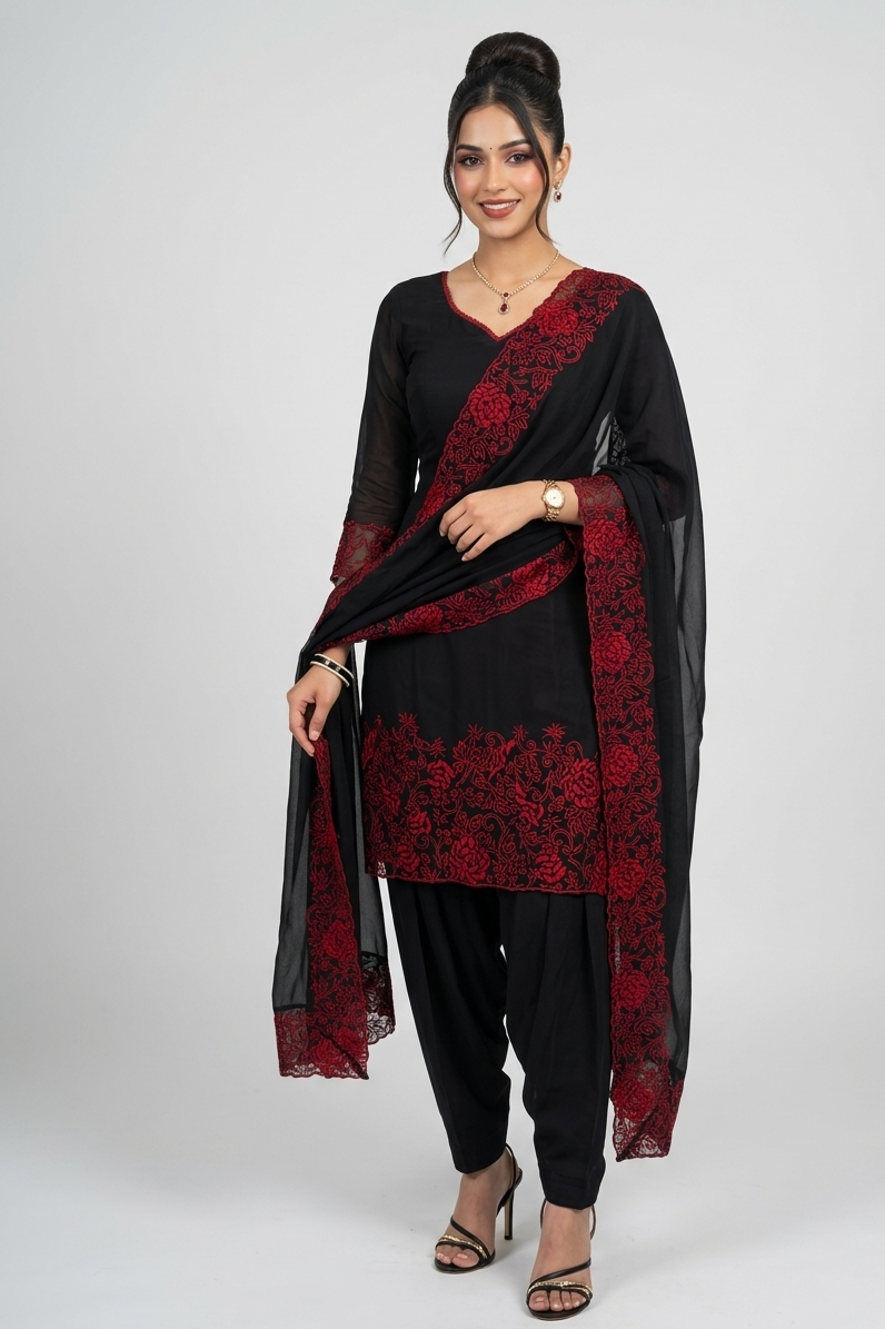 Black and Red Lace