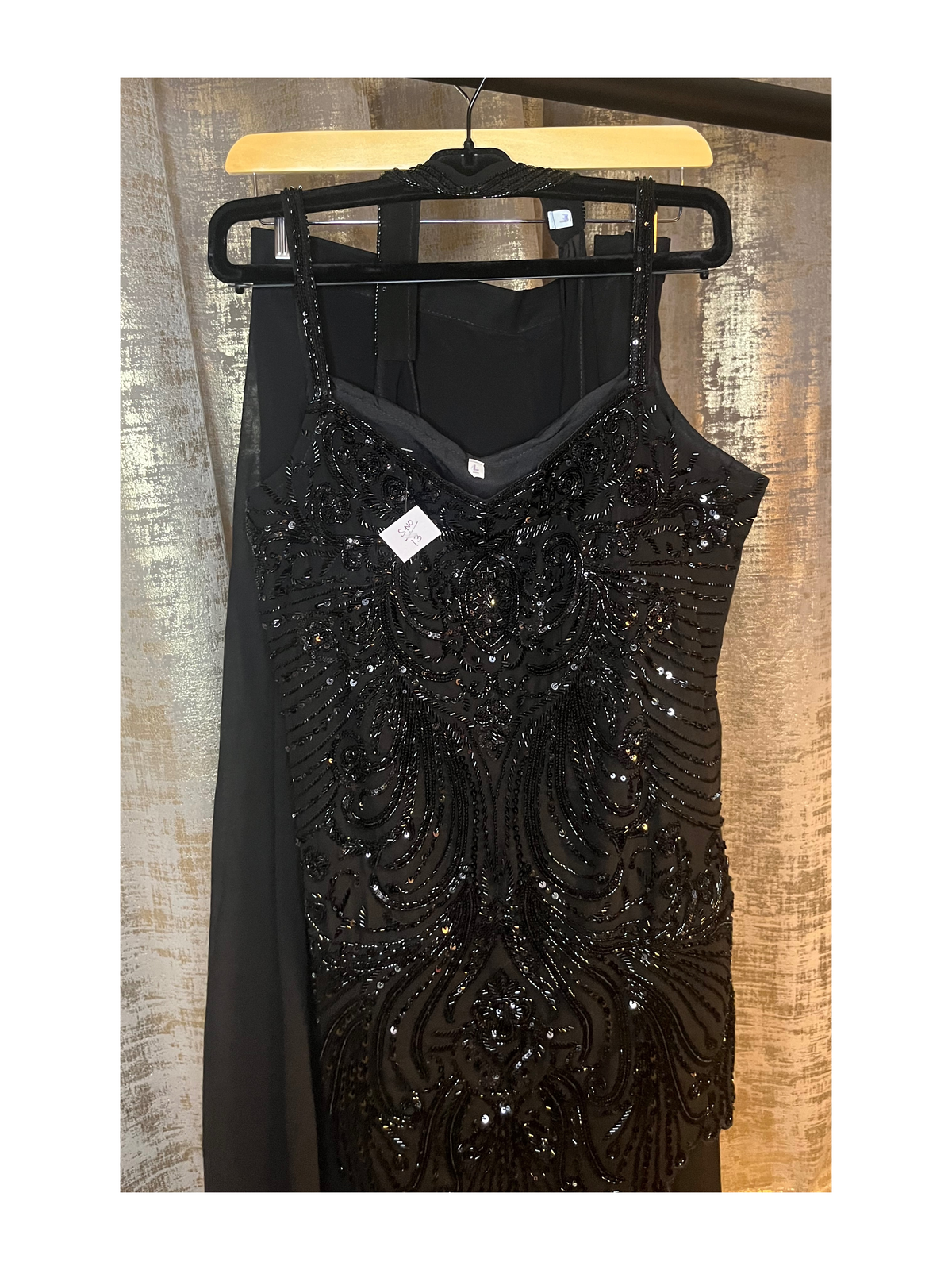 Black 2000s Inspired Palazzo With Choker Style Dupatta