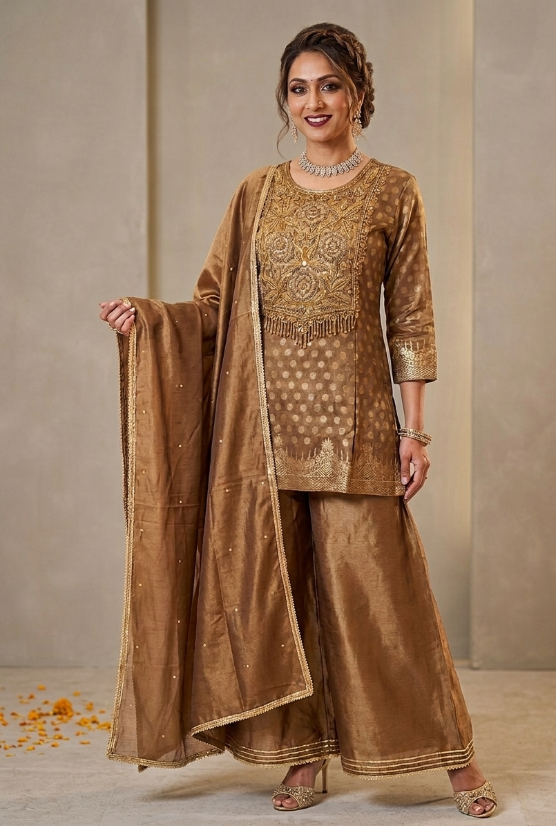 Copper Shimmer Palazzo