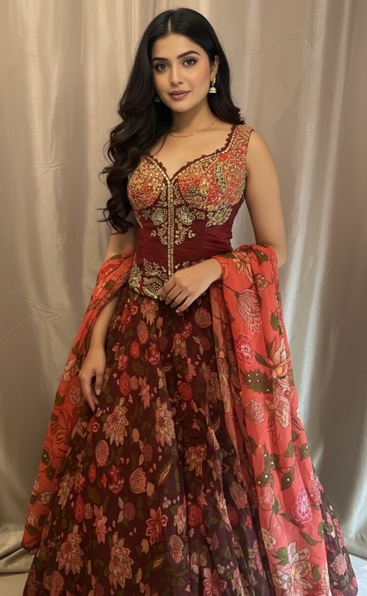 Valentine Corset Lengha