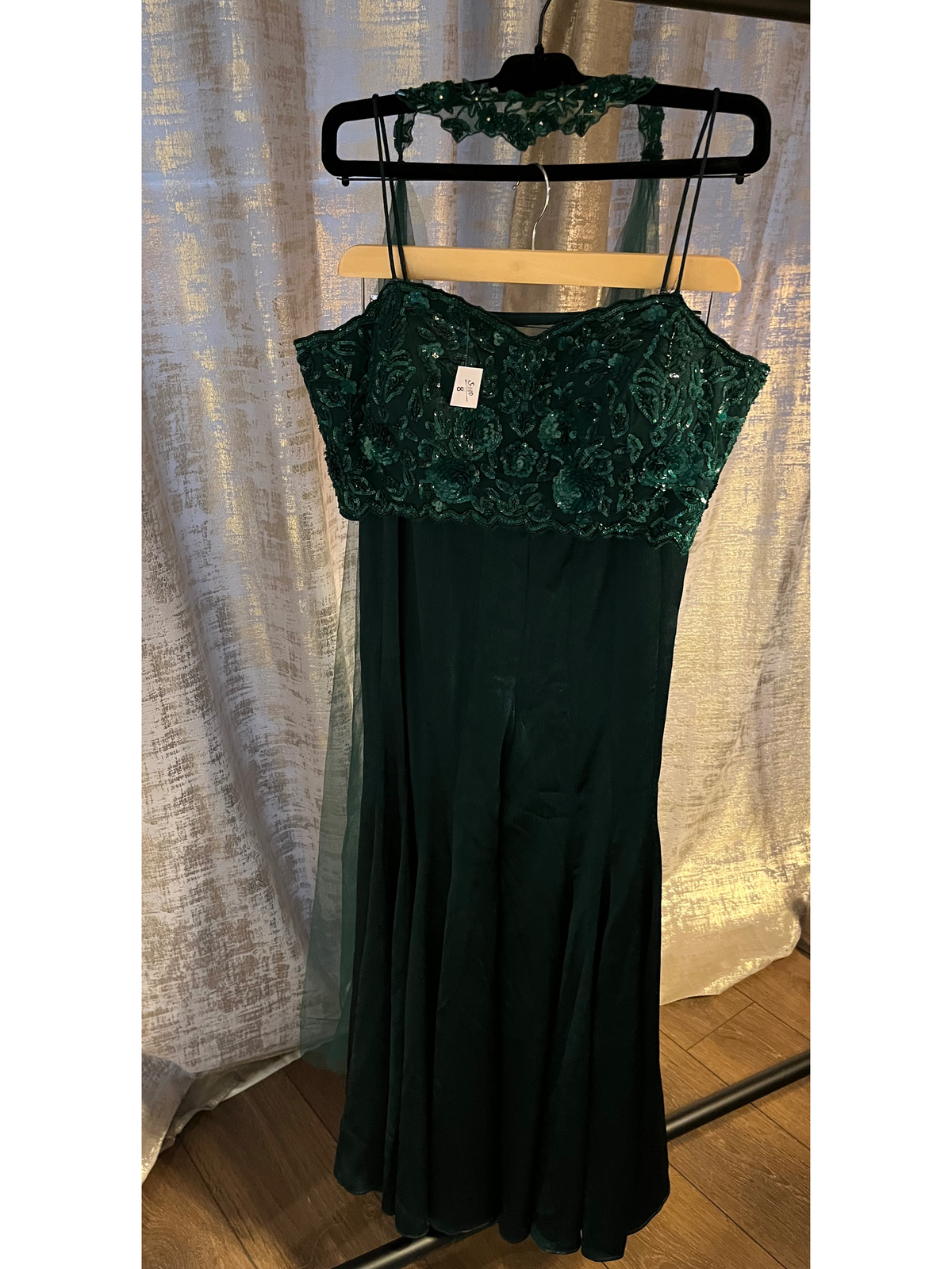 Emerald Green Bell Bottom Pallazo with Choker Dupatta