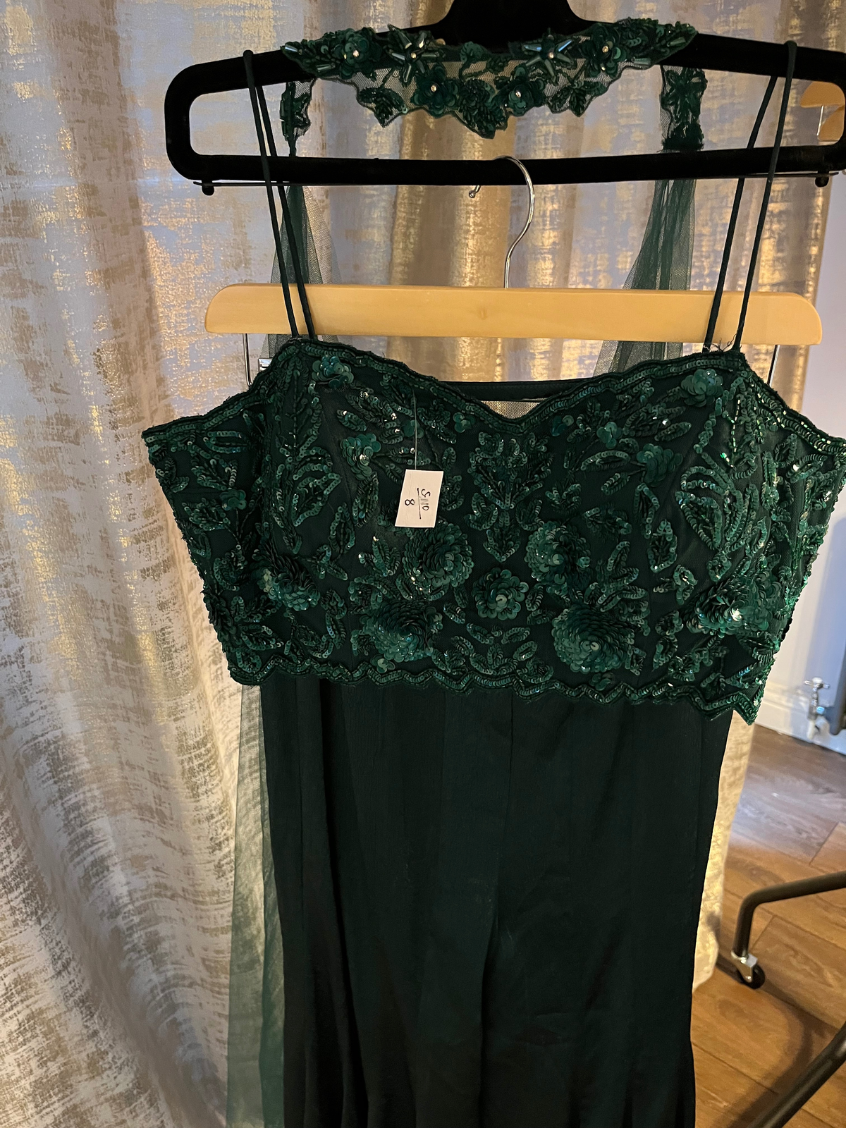 Emerald Green Bell Bottom Pallazo with Choker Dupatta