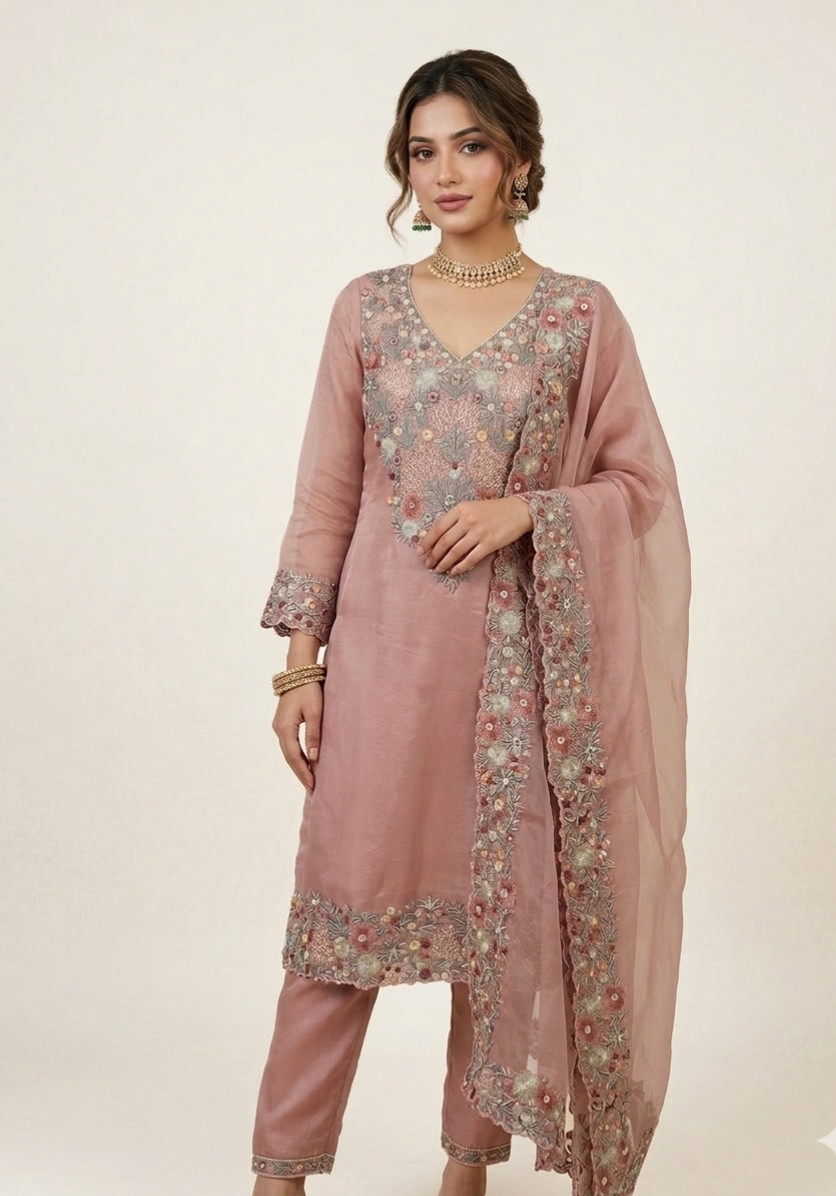French Knot Dusty Pink