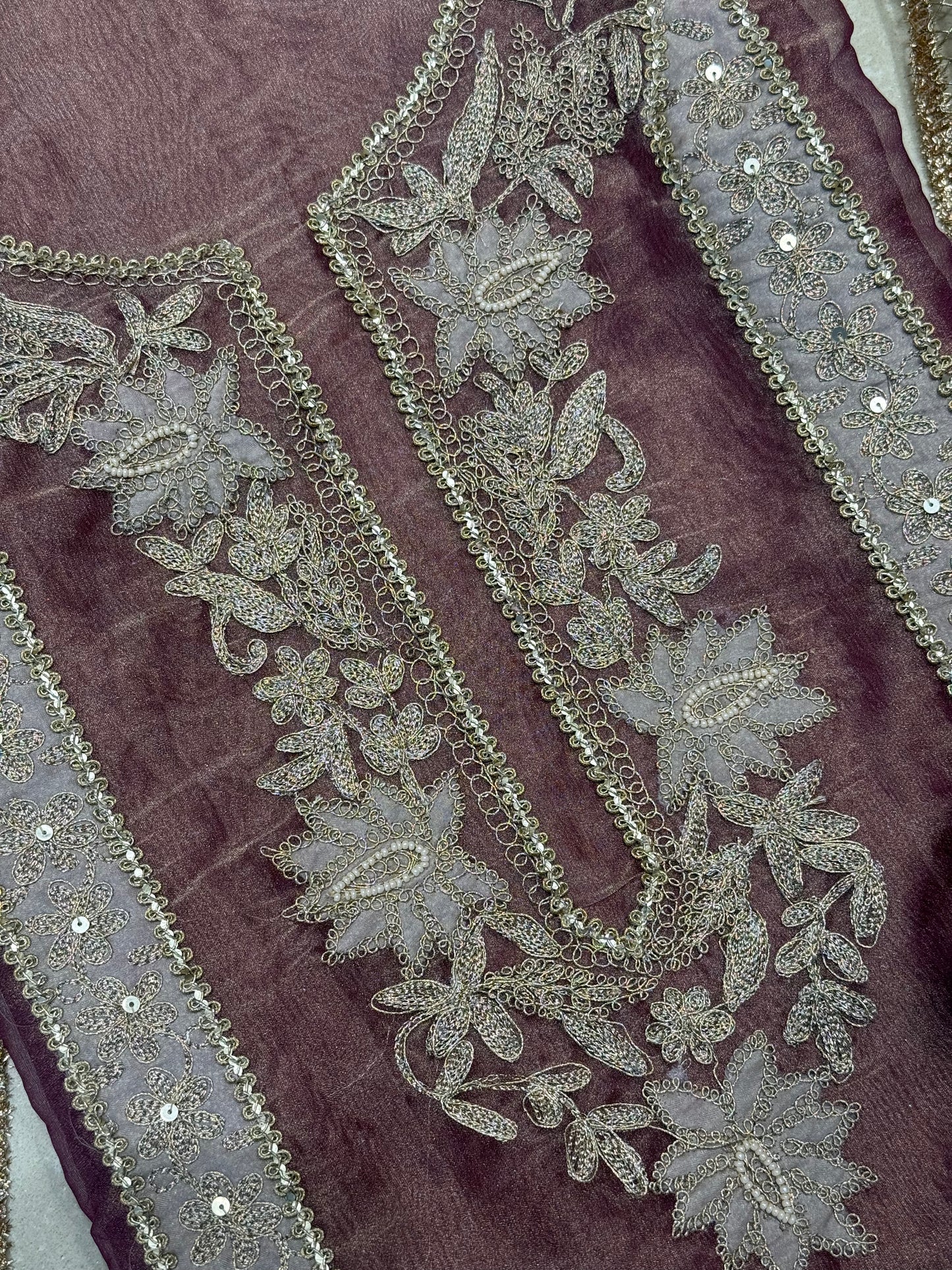 Unstitched Dusty Pink Suit Fabric with Stunning Dupatta