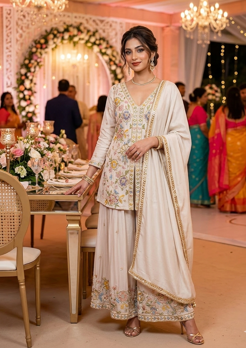 Ivory Silk Palazzo