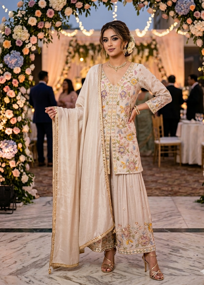 Ivory Silk Palazzo