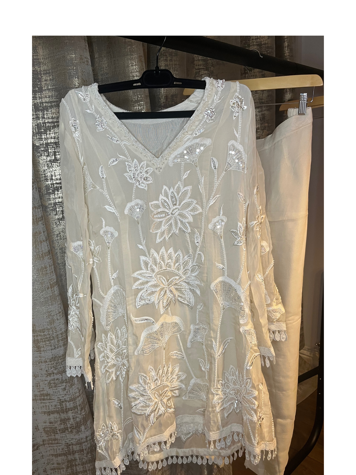 Floral Ivory Trouser Suit