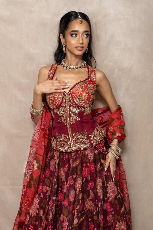 Valentine Corset Lengha