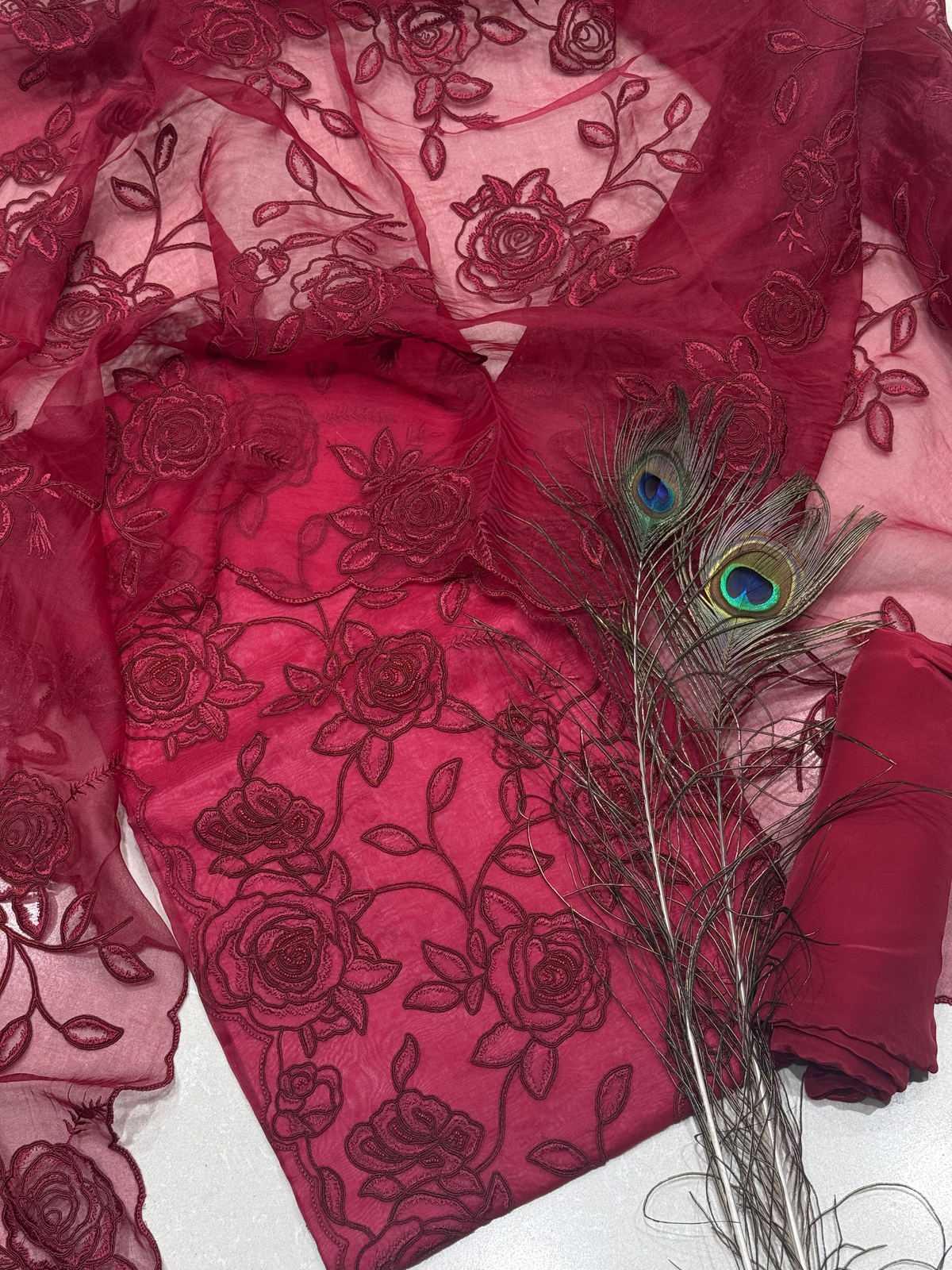 Organza & Lace Hot Pink