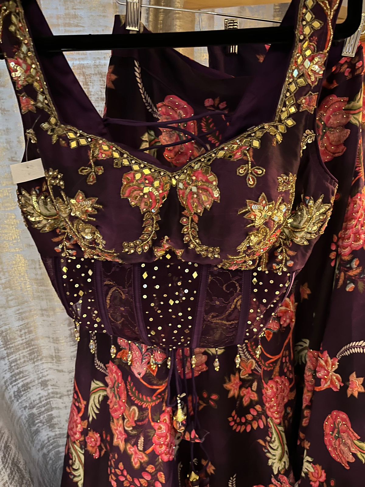 Purple Corset Lengha