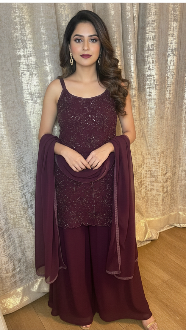 Wine 2000s Inspired Palazzo