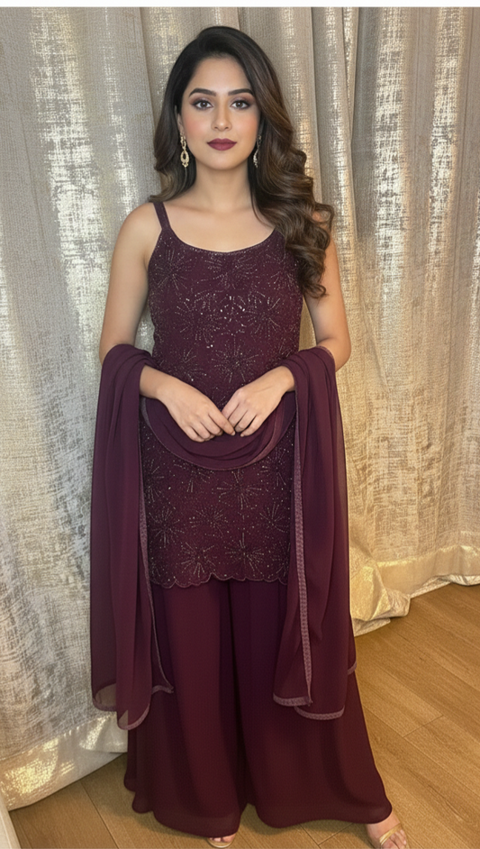 Wine 2000s Inspired Palazzo