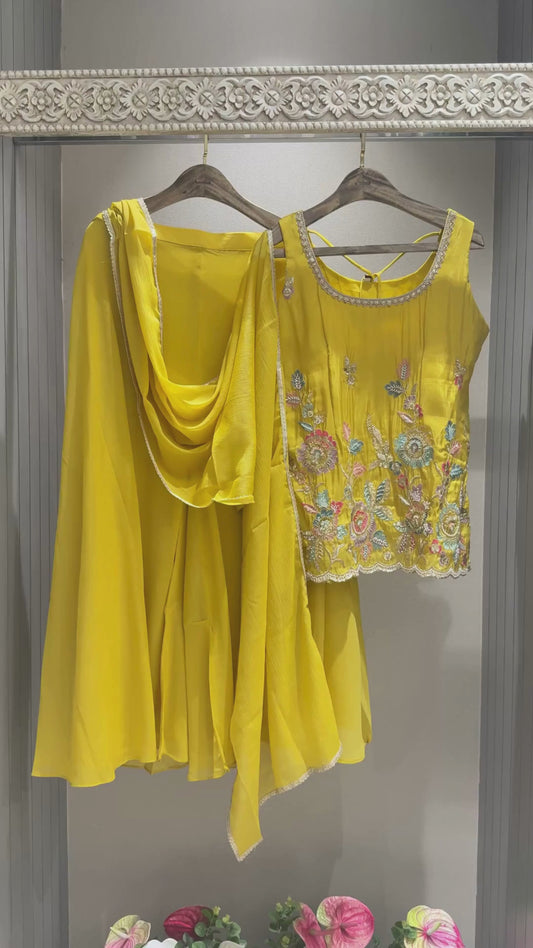Yellow Floral Palazzo