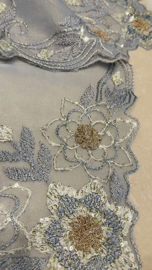 Silver Blues Fabric