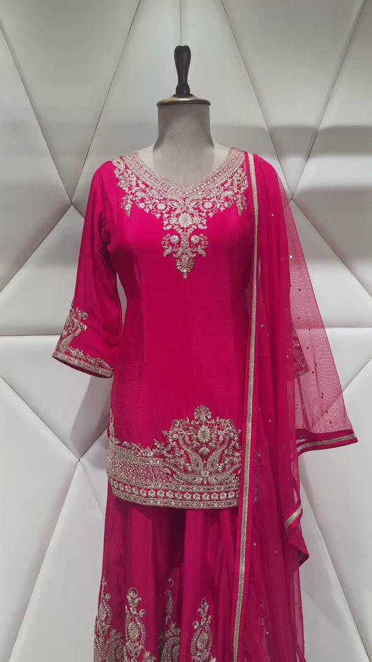Hot Pink Sharara