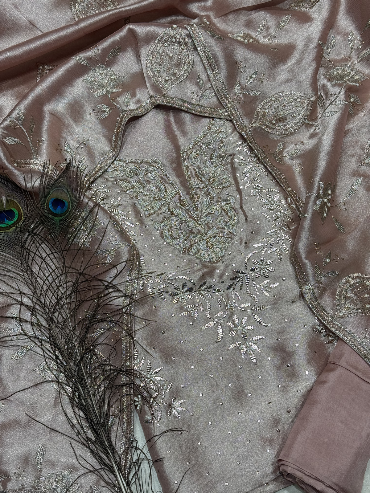 Romantic Dusty Pink Satin