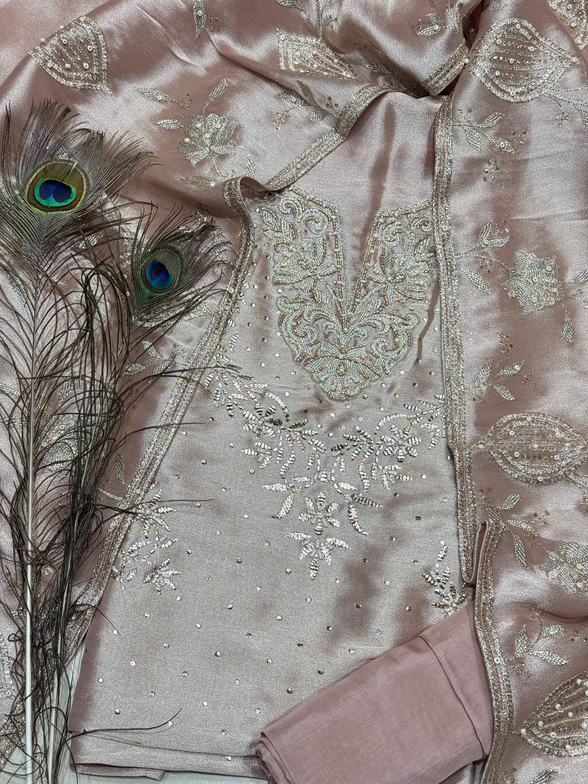 Romantic Dusty Pink Satin