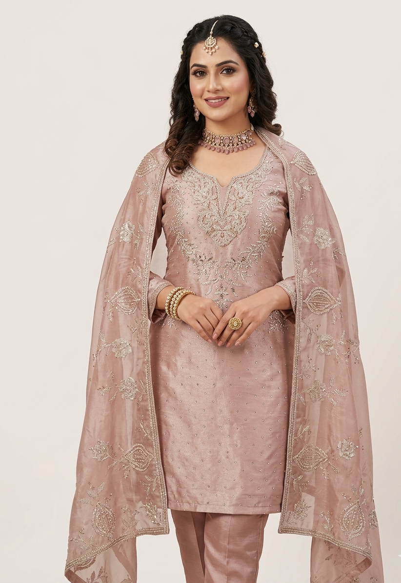 Romantic Dusty Pink Satin